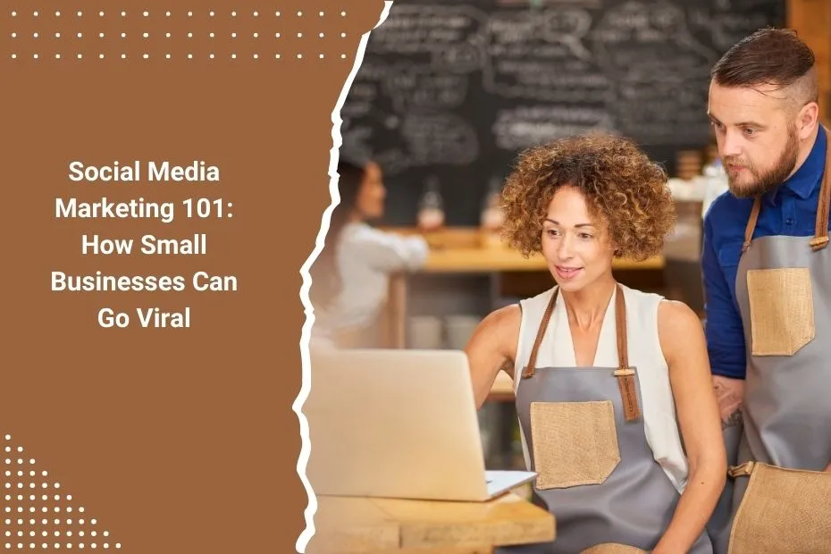 Small business owner managing viral social media content on smartphone